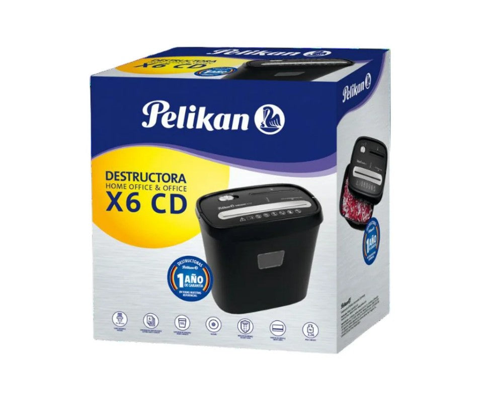 Pelikan X6 Hojas Cross Trituradora Destruye Destructora 6Cd