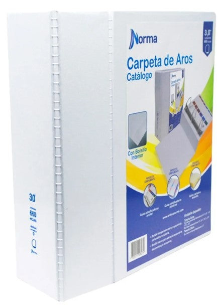 Folder Tipo Catálogo 3,0 Pulgadas, 3 Argollas En D