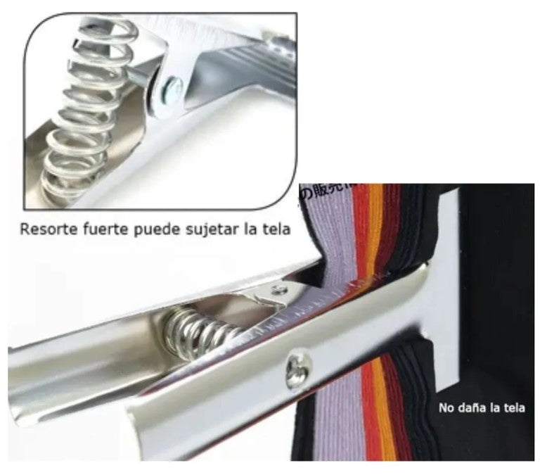 Pinza Para Sujetar Telas Mordida Grande Fabricacion Nacional
