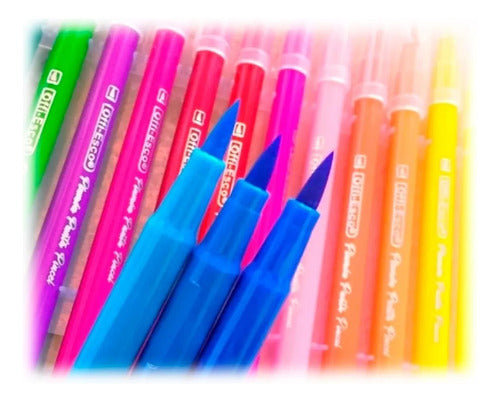 Plumones Punta Pincel Lettering Offi Esco X24 Unidades