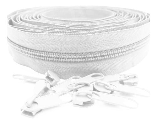 Cremallera Cierre X10 Metros N° 3 Nylon + 10 Deslizadores