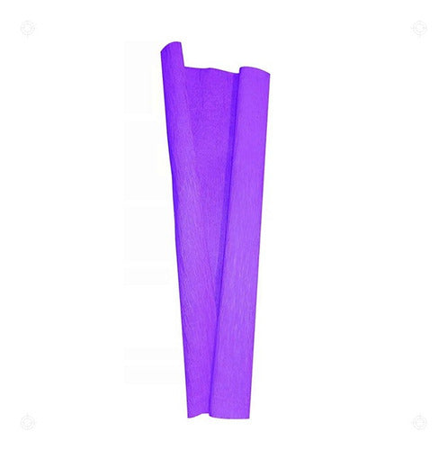 Papel Crepe Para Manualidades Decoracion X 10 Unid Violeta