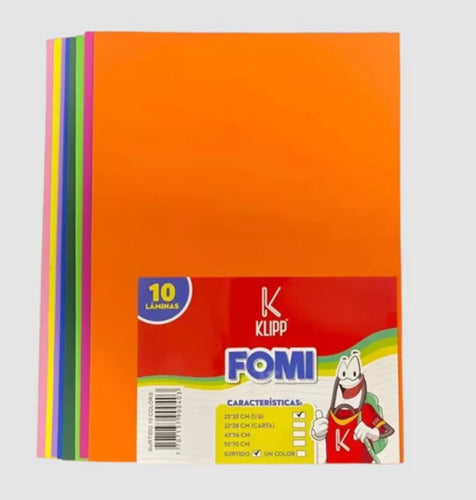 Fomi Foamy En Octavo Para Manualidades X 10 Unidades