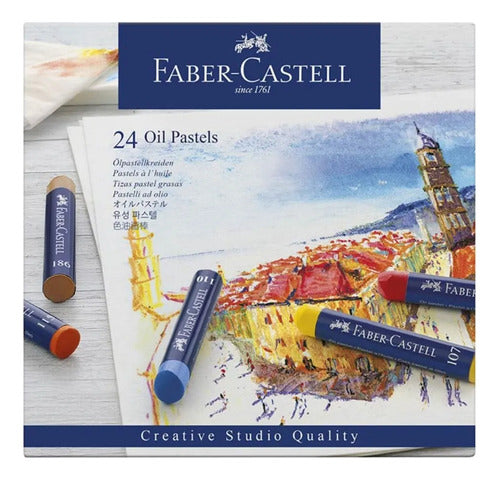 Tizas Pastel Óleo Studio Quality Faber Castell Estuche X24