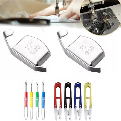 Kit Costura Guia Magnetica Tijera Rematador Abreojal