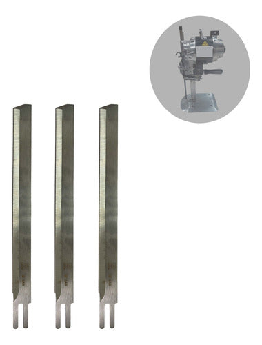 Cuchillas Máquina De Corte Tela Recta Jinzen 8'' X 3 Unid