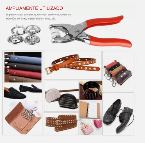 Kit Pinza Alicate Para Broches Metalicos+ 50 Broches