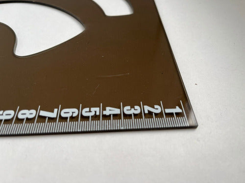 Regla Escuadra Polifacetica Modisteria 54cm Acrilico Moldes
