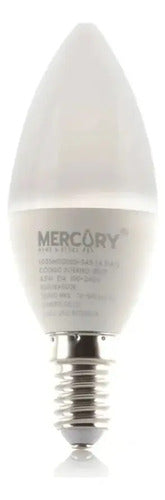 Bombillo Tipo Vela Rosca E27 Mercury Certificado X10 Und 100-240v Blanco Frío