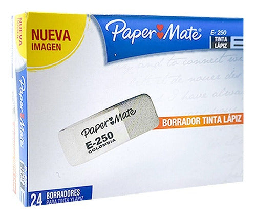 Borrador Tinta Y Lápiz Paper Mate E-250 *12 Unidades