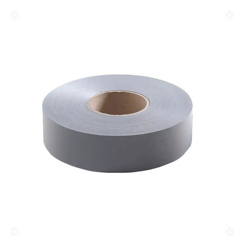 Cinta Reflectiva Gris Para Confeccion Con Base 2.5 Cm X 100m