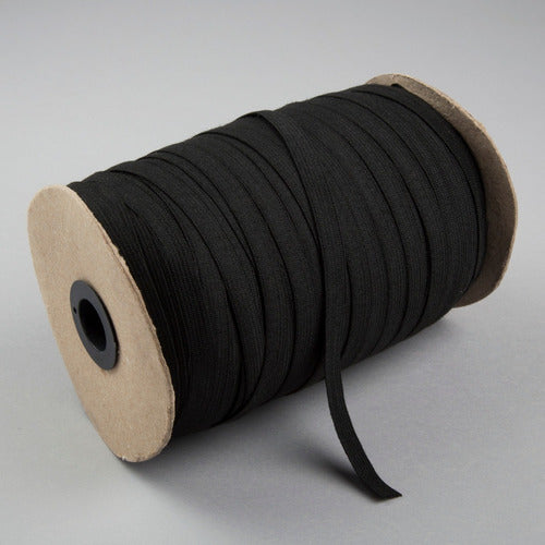 Elástico Resorte Caucho Negro De 1cm X170 Metros 1 Kilo Negro Liso