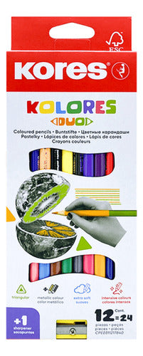 Colores Kores Doble Punta X12