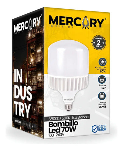 3 Bombillos Led 70 W Rosca E27 110 V 110v Blanco Cálido