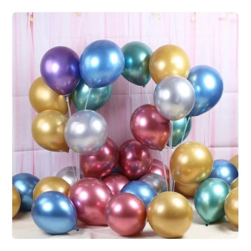 Soporte Acrílico Para Globos Árbol De Globos X3 Bases