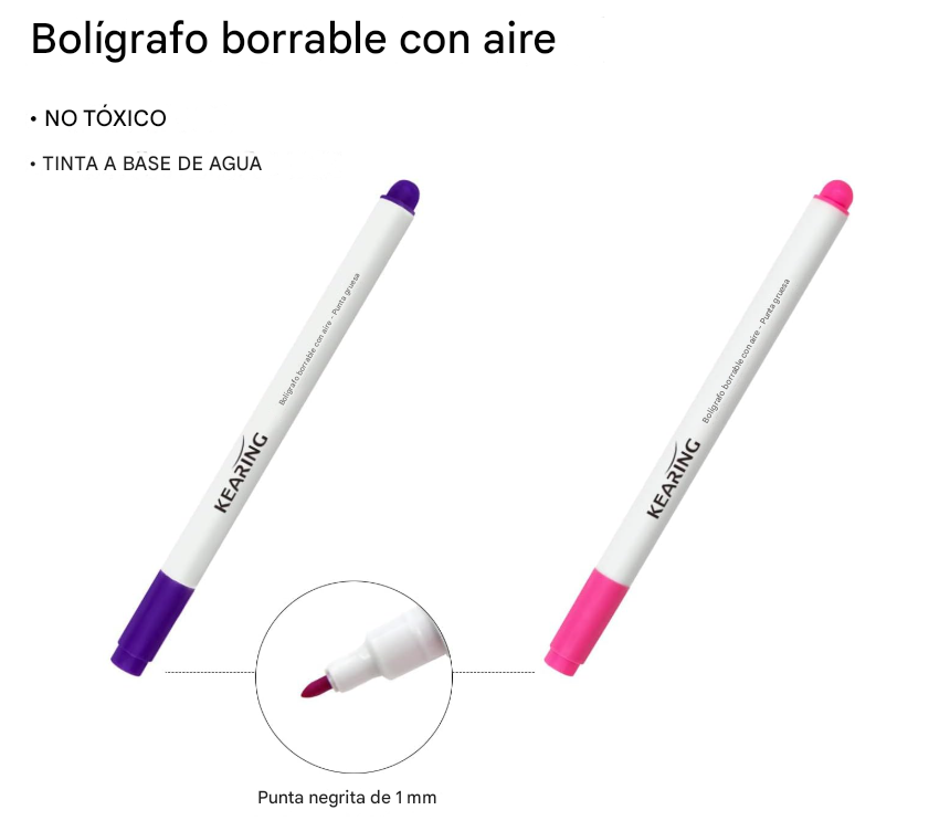 Marcador Borrable Kearing Tela Para Costura X 3 Unid