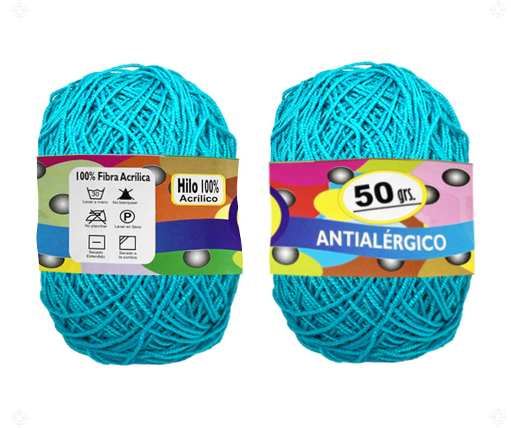 Hilo Crochet Carmencita 100% Acrilico 50grs 2mm X 2 Und