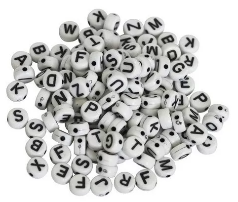 Letras De Acrílico Cuentas Para Bisutería Pulseras Collares
