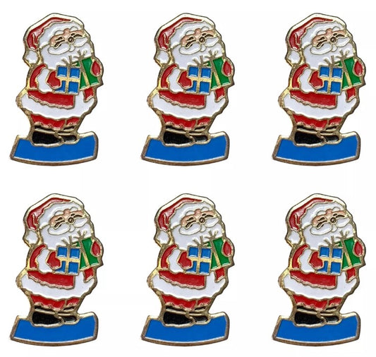 6 Pines Solapa Papa Noel Navidad Broche