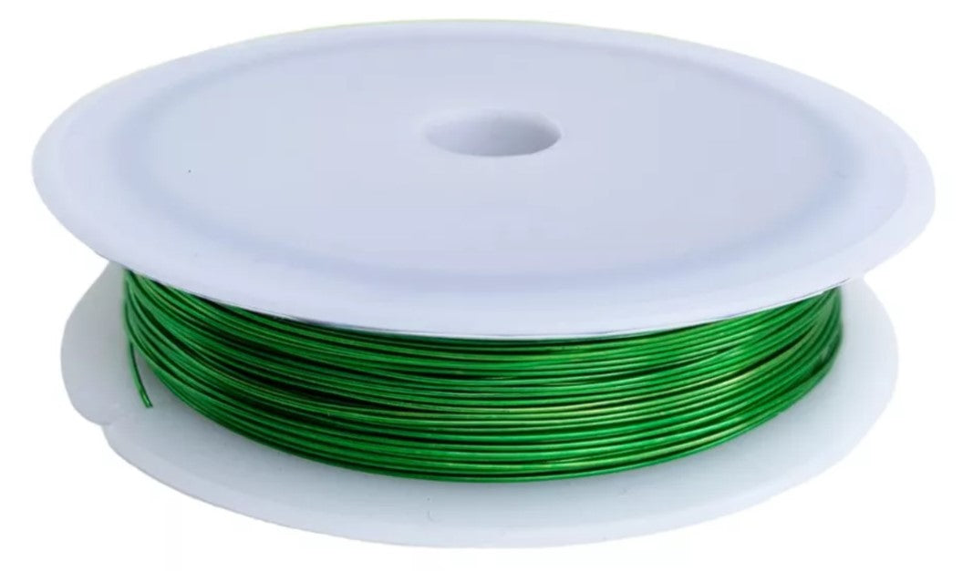 Rollo Alambre De 50 Metros De Cal 0.4 Mm Verde