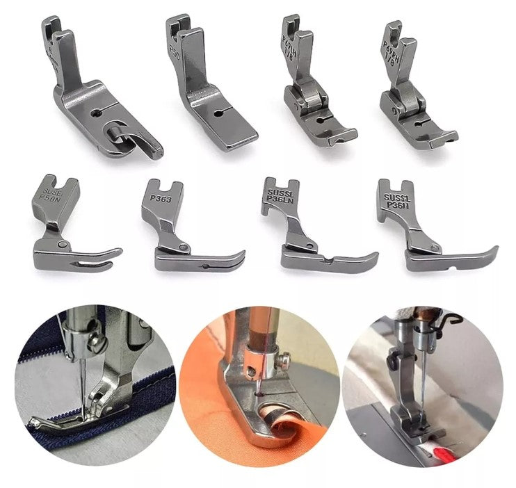 Kit De Pies Prensatelas Máquina Plana Industrial X 19 Piezas