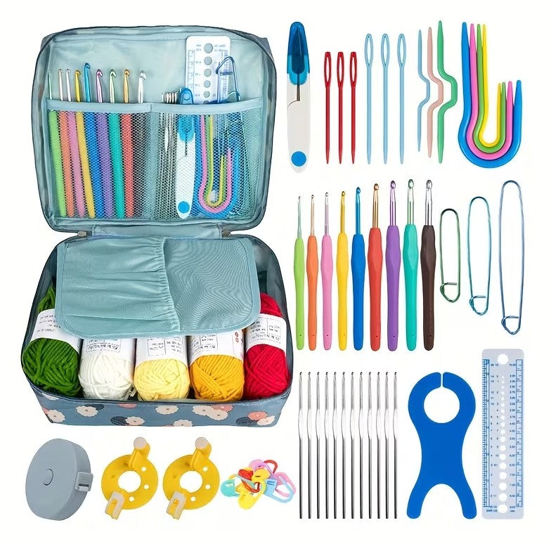 Kit completo de crochet con varios Accesorios x 59 piezas