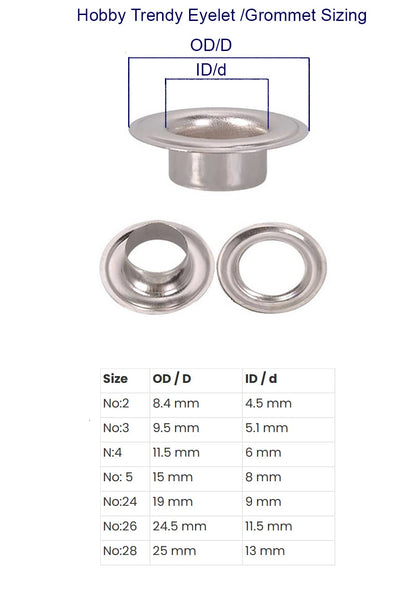 Troquel para maquina manual para ojalete de 3/8 10mm