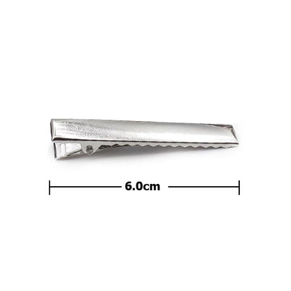 Hebillas Metalicas Para Pelo Pinza Plana 6,0 cm X 50 Unidades