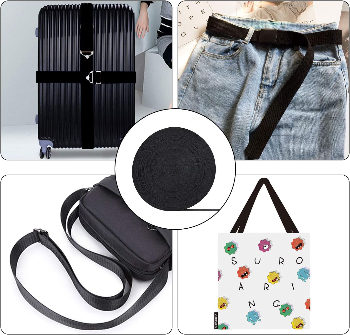 Reata 2.5 Cm X 100m Correa Mochila Bolso Polipropileno