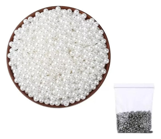 Perlas Para Maquina Remachadora 8mm X 2000 Unidades Blanco