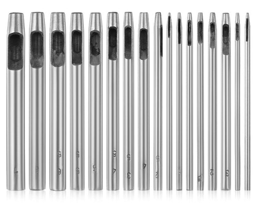 Perforadores sacabocados para cuero x 17 unidades