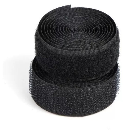 Velcro 5 Cm X25 Metros Colores Para Costura Negro
