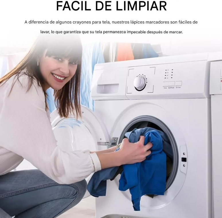 Tiza En Lapiz Para Modisteria Blanca X5 Unidades
