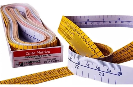 Cinta Métrica Metro A Escala En Media Y Cuarta X30 Cm
