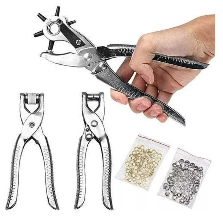 Kit Pinzas Ojaletes  Broches escobil y Sacabocados  X 43 Piezas