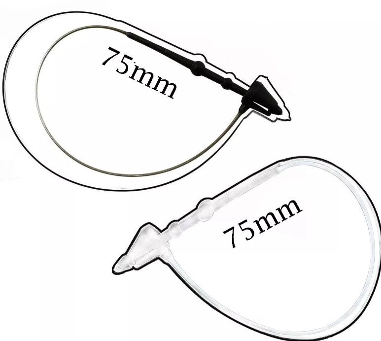 Precinto tipo candado Etiquetas Ropa 75mm X 5000 Und