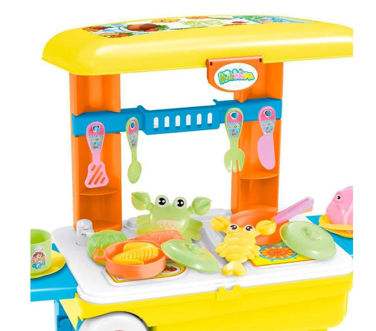 Cocina Infantil 2 En 1 En Maleta Con Ruedas Y Asa Extensible Agregar a favoritos