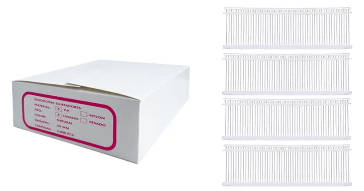 Plastiflechas 20mm Liviano Trasparente Caja 5000 Und