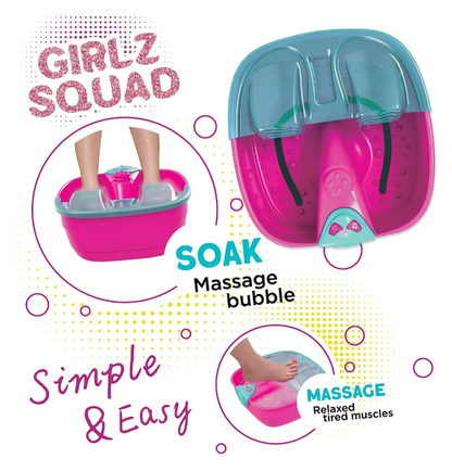 Set Spa Pies Para Niñas Hidrogel Burbujas Luces Pedicure