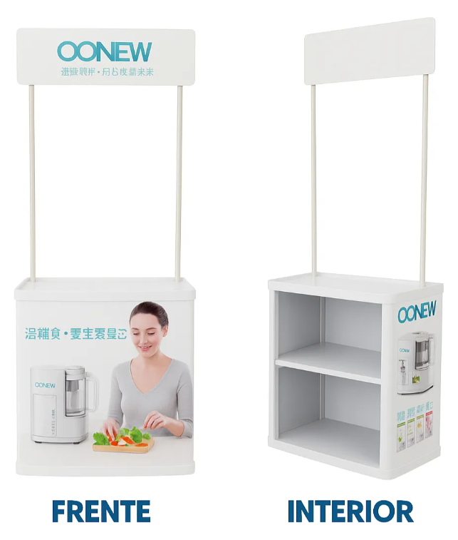 Stand Portatil Counter Para Exhibiciones Ferias Con Maletin
