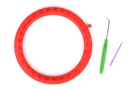 Kit Telar Circular Plástico Largo X4 Tamaños + Agujas