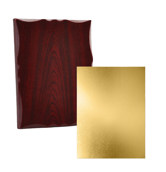 Placa De Reconocimiento Con Lamina Metalica Sublimable 22cm x 27cm Dorado