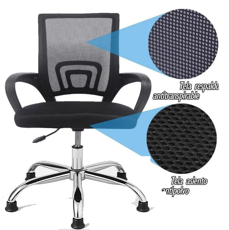 Silla Fija Para Modisteria Con Giro 360° Ajuste Telescópico