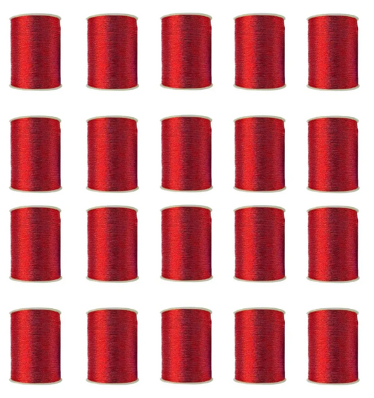 Hilo Metalizado Para Bordar Para Manualidades X 20 Unid Rojo