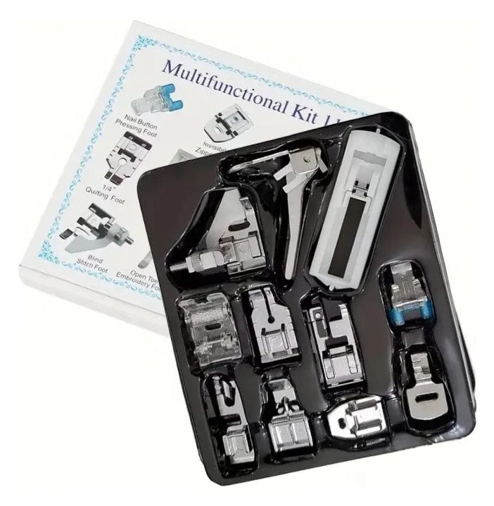 Kit Pies Prensatelas Máquina Coser Familiar X 11 Psz