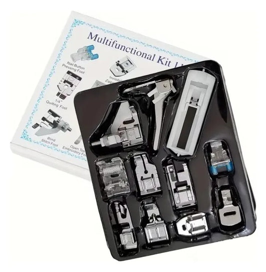 Kit Pies Prensatelas Máquina Coser Familiar X 11 Psz