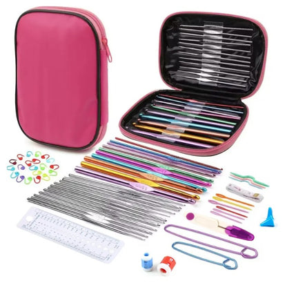 Kit Crochet Bordado A Mano Portatil 52 Psz