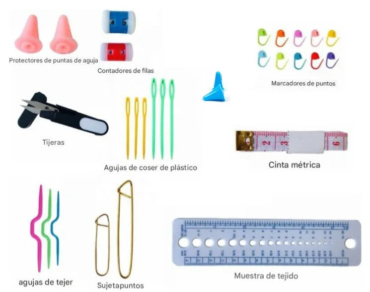 Kit Crochet Bordado A Mano Portatil 52 Psz