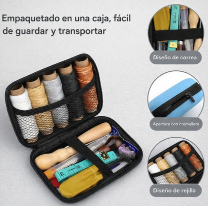 Kit Para Cuero Costura Portatil Y Tapicería X 50 Piezas