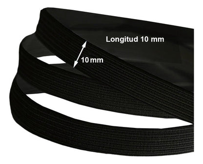 3 Unidades Elastico Resorte Caucho Trenzado 10mm X 10 Metros